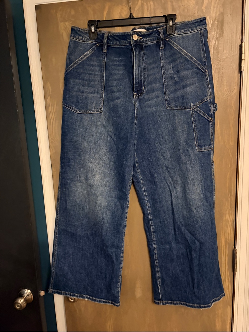 KanCan Women's Relaxed Blue Carpenter Jeans